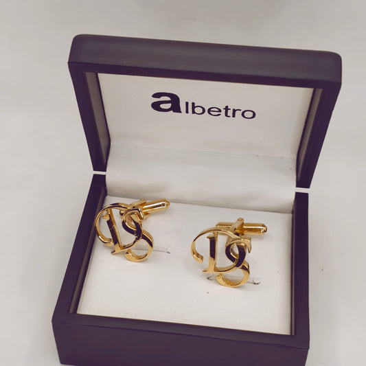 DS Double Initial Cufflinks