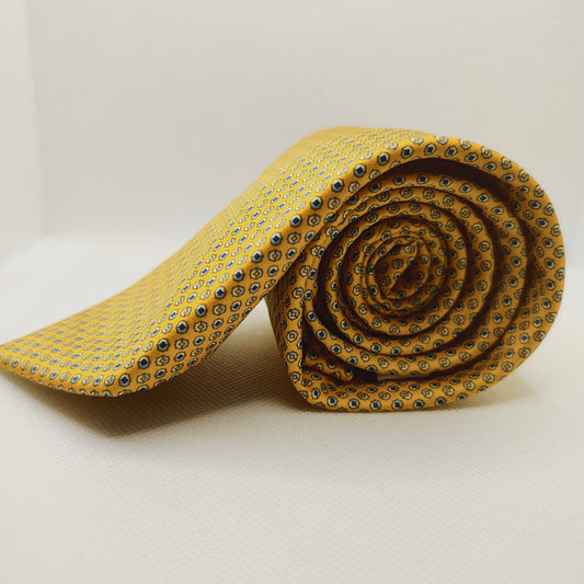 Golden Charm Geometric Tie