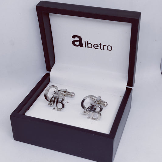 GB Double Initial Cufflinks