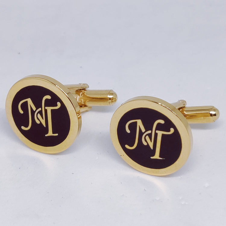 NT initial monogram cufflinks