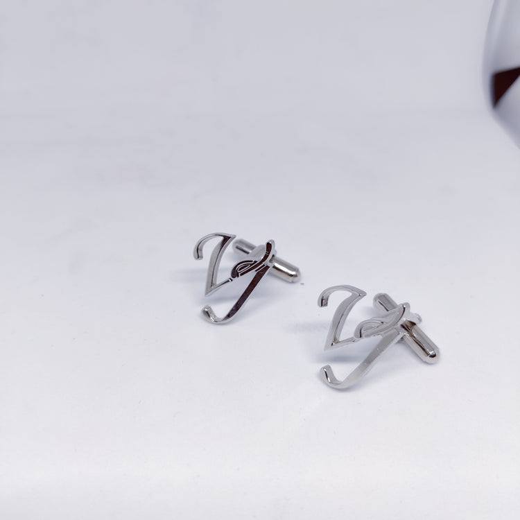 VJ Double Initial Cufflinks
