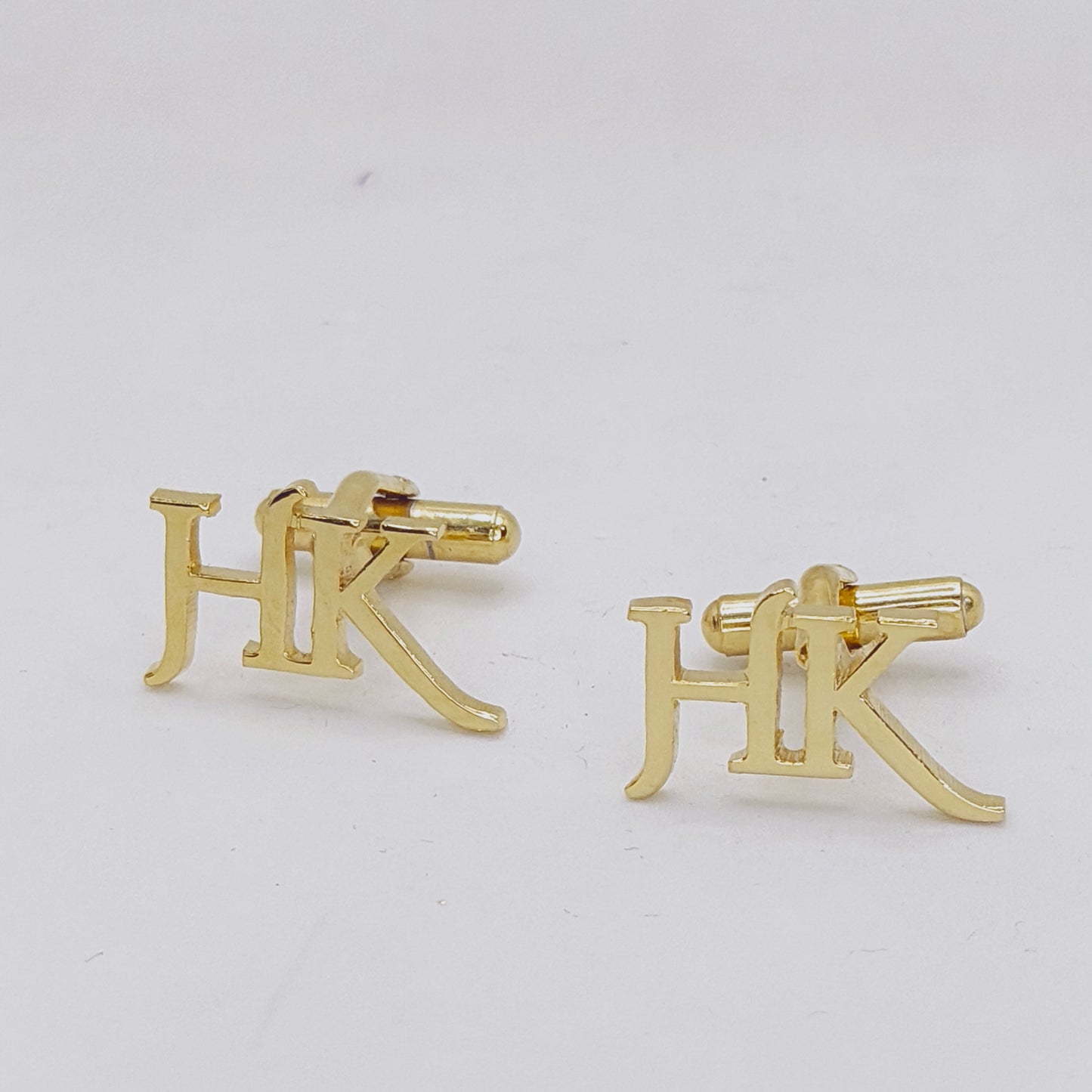 HK Double Initial Cufflinks
