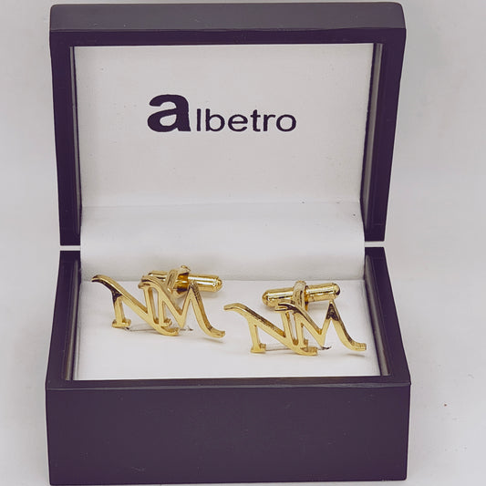 NM Double Initial Cufflinks