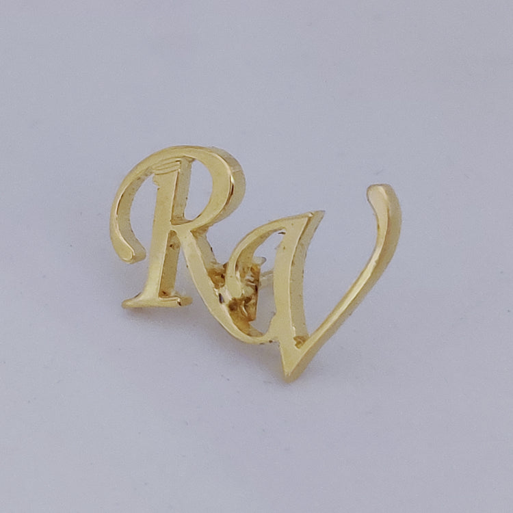 RV Double Initial Lapel Pin