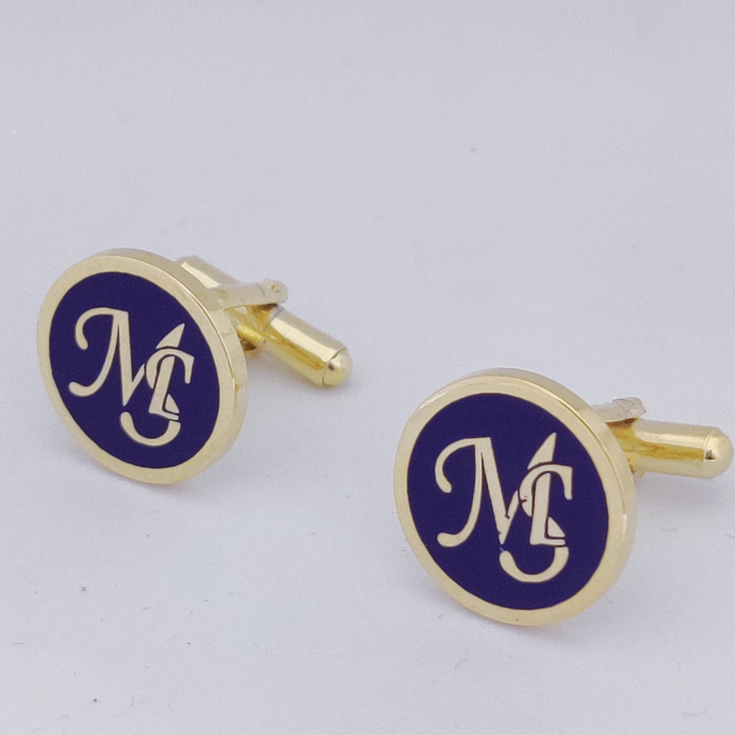 MS initial monogram cufflinks