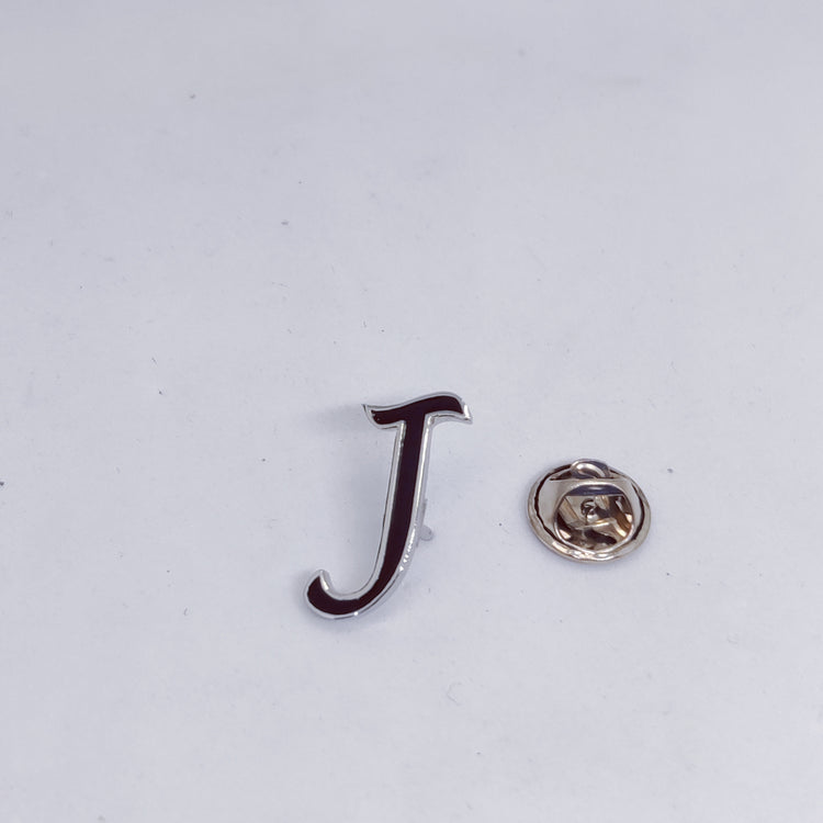 Initial J Lapel Pin
