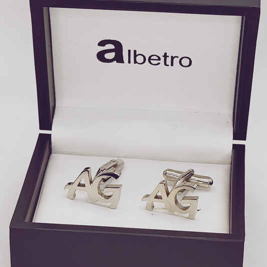 AG Double Initial Cufflinks