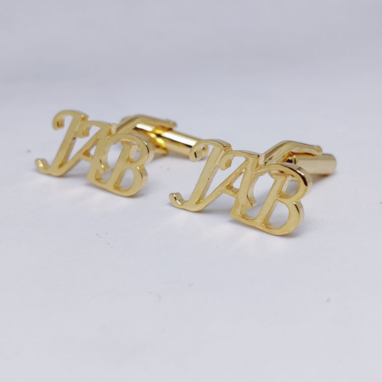 JAB Triple Initial Cufflinks
