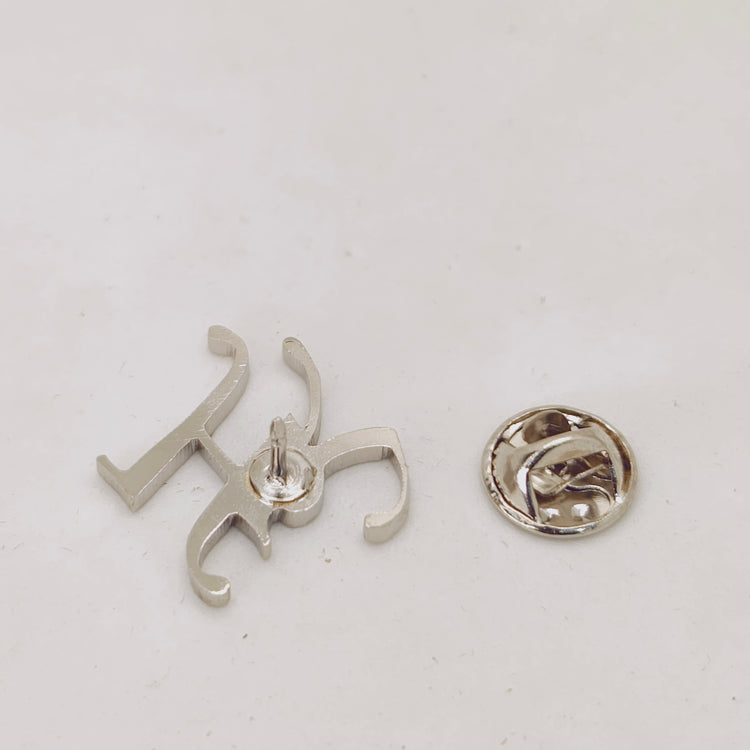 YH Double Initial Lapel Pin