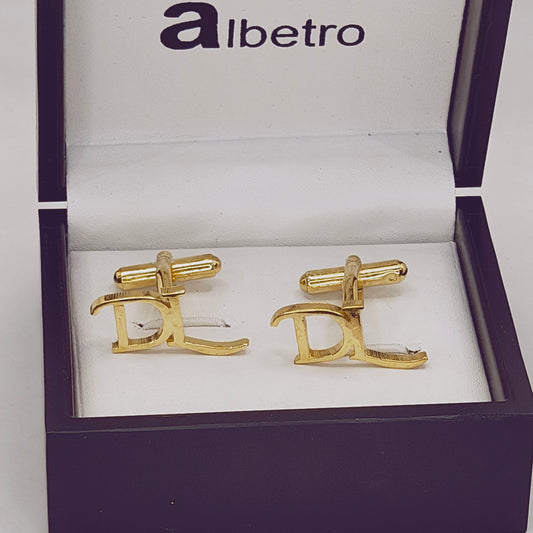 DL Double Initial Cufflinks