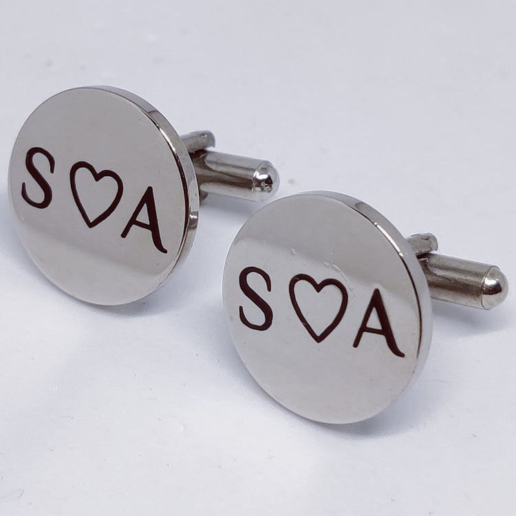 S❤️A Engraved Cufflinks