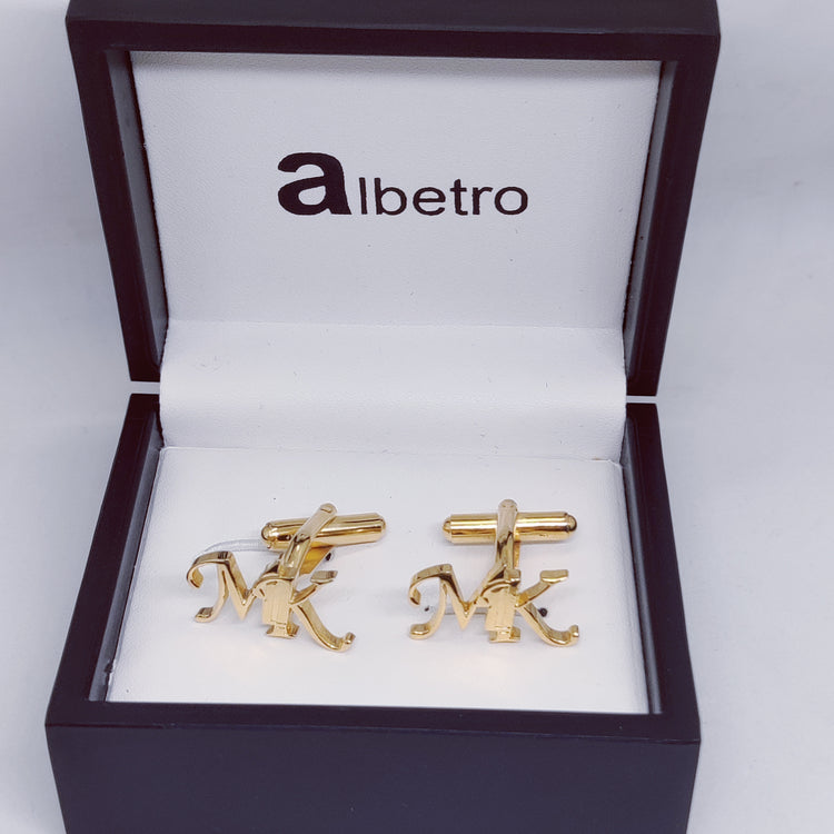 MK Double Initial Cufflinks