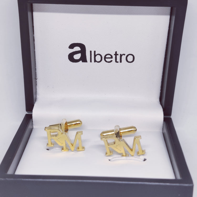 RM Double Initial Cufflinks