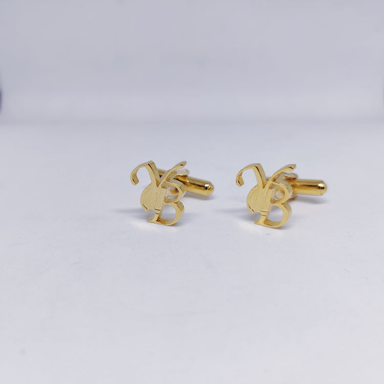 YB Double Initial Cufflinks