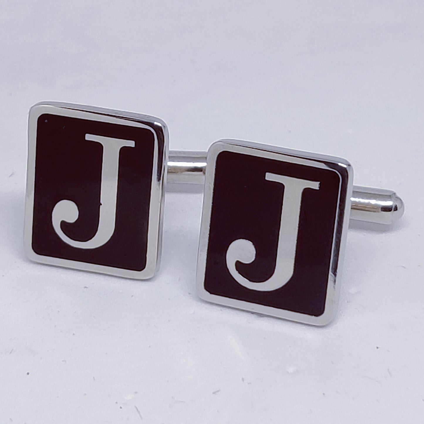 Initial J Enamel Cufflinks
