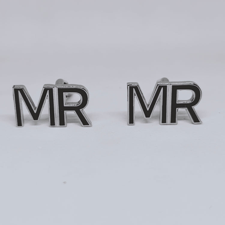 MR Double Initial Enamel Cufflinks