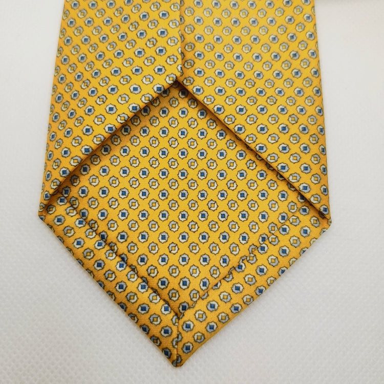 Golden Charm Geometric Tie