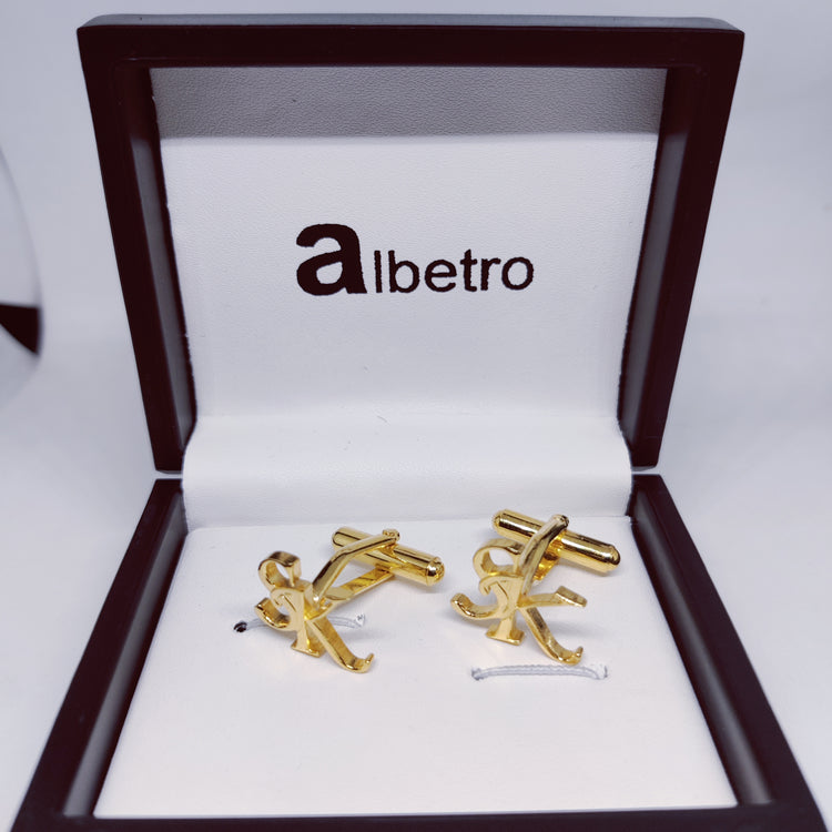 SK Double Initial Cufflinks