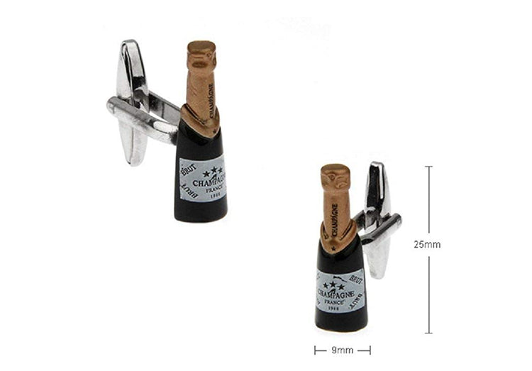 Champagne Wine Bottle Cufflinks - SHOPWITHSTYLE
