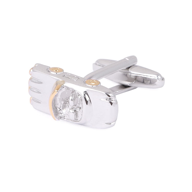 Silver and Gold Tone Car Cufflinks