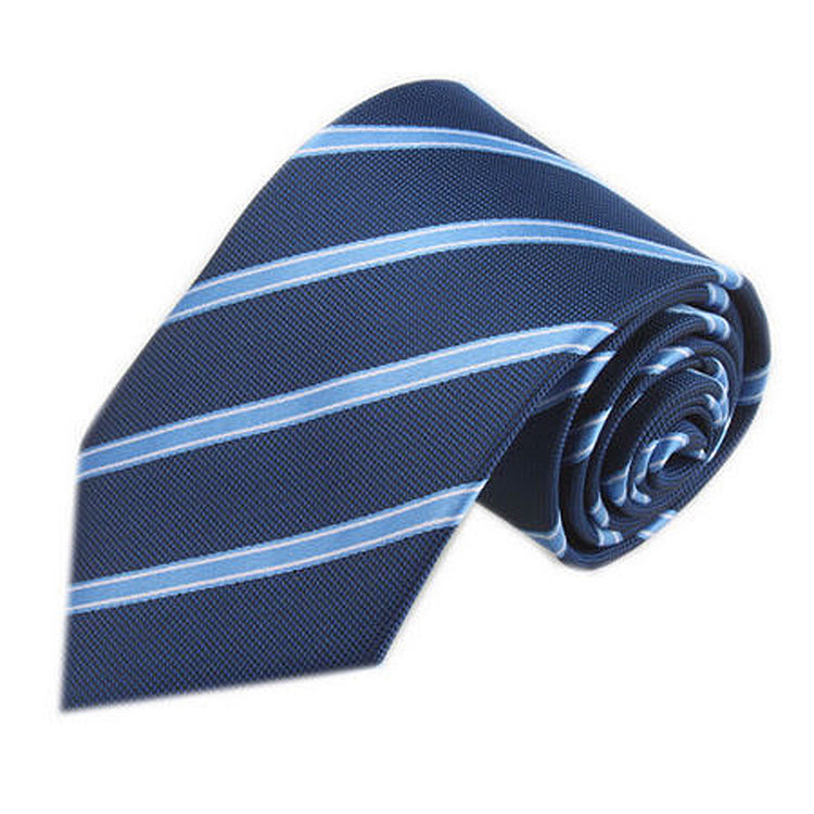 8cm Blue Stripe tie for Men - SHOPWITHSTYLE