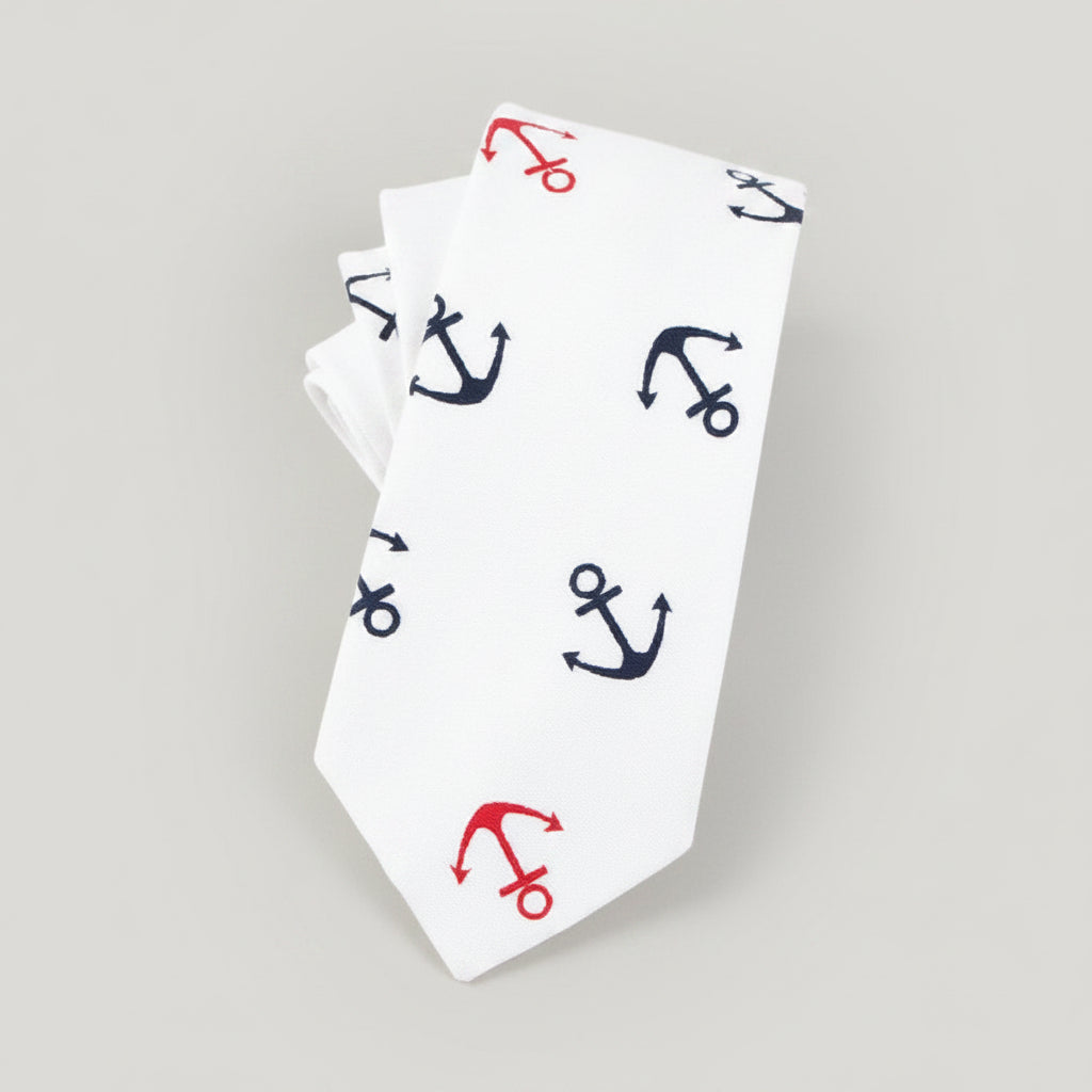 Red & Blue Anchor Tie - SHOPWITHSTYLE
