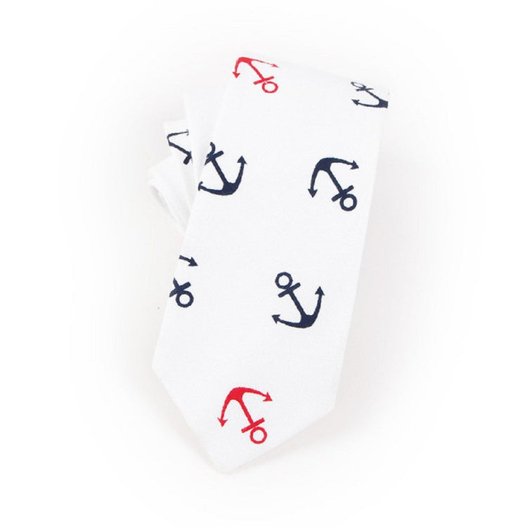 Red & Blue Anchor Tie - SHOPWITHSTYLE