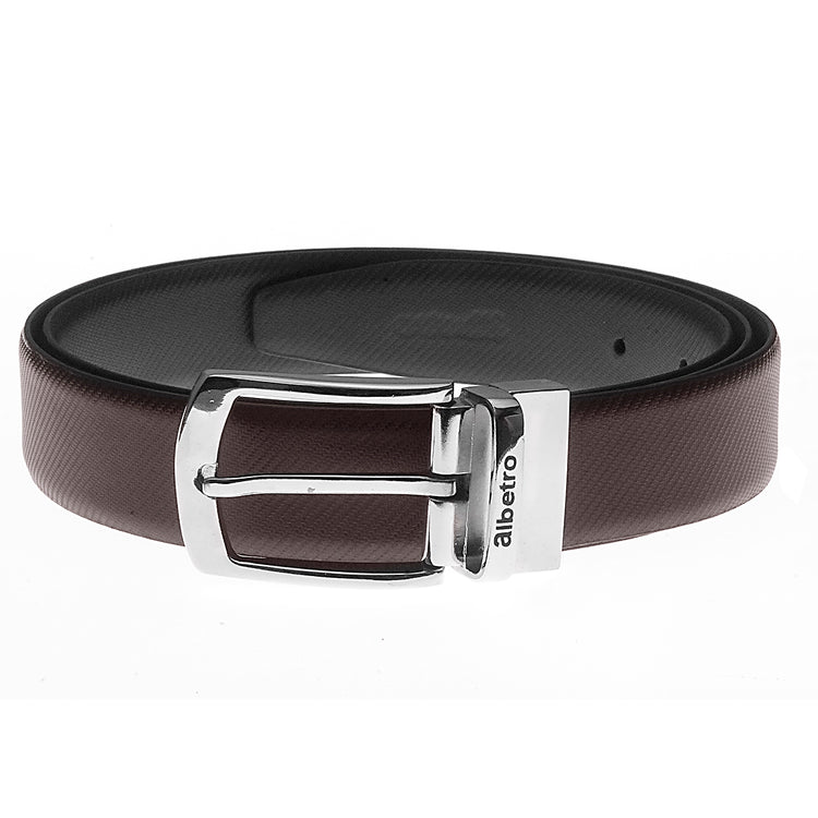 Reversible Twill Weave Leather Belt