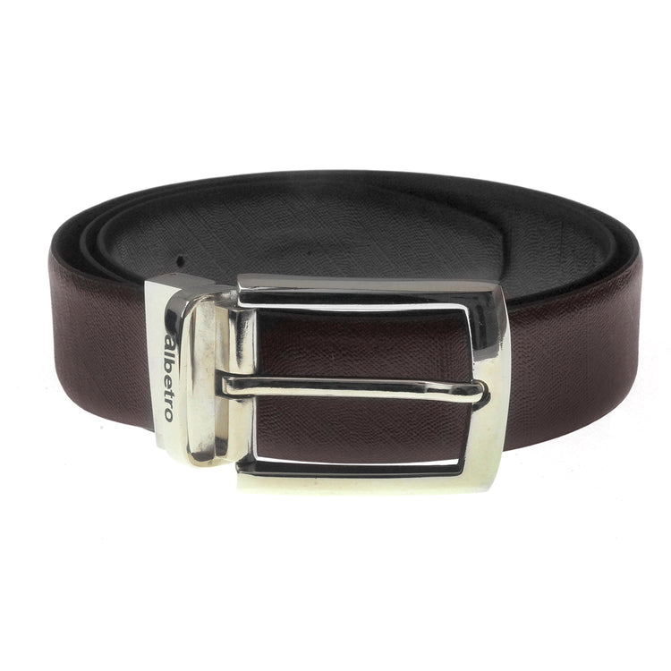 Reversible Textured Leather Belt