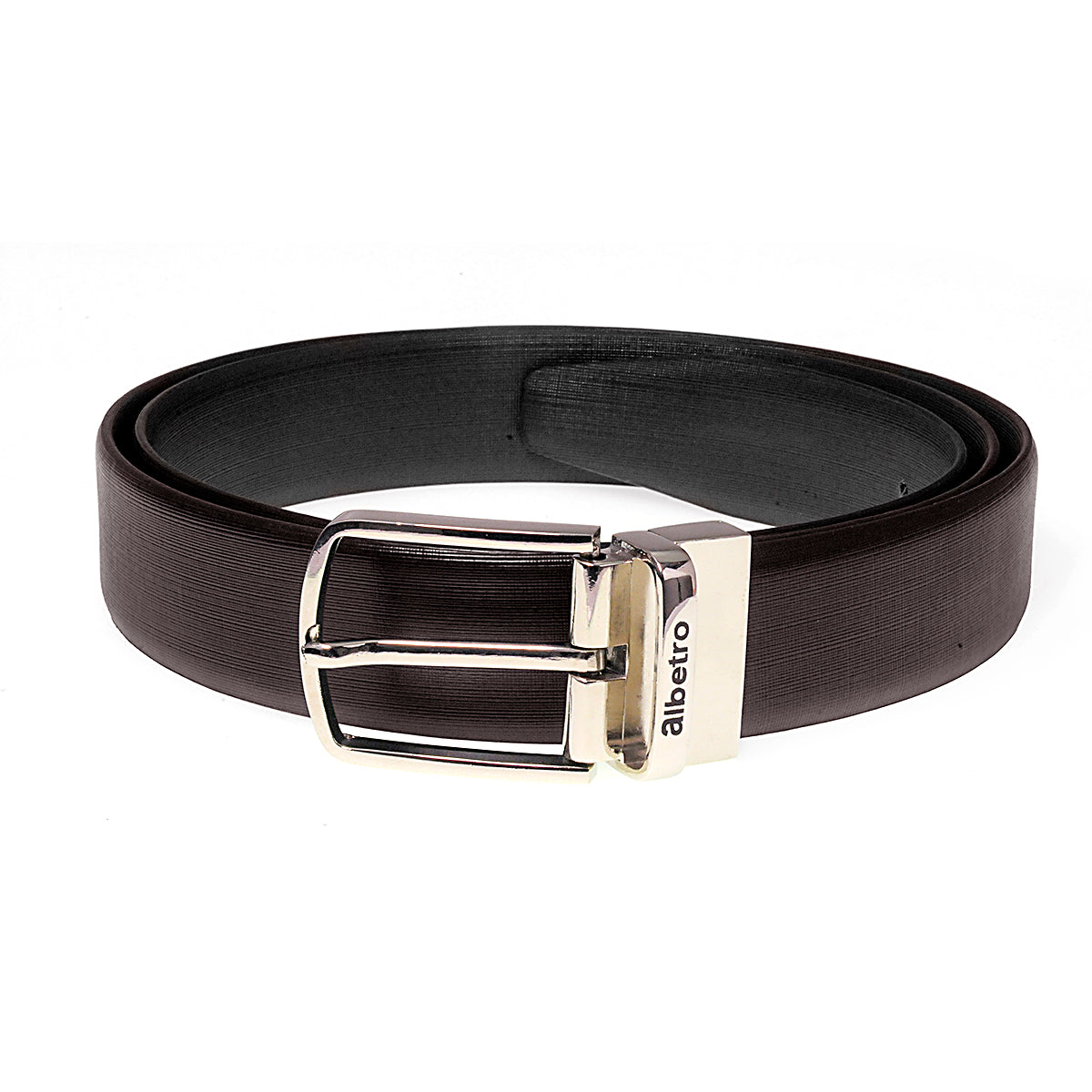 Reversible Fine Cross Line Texture Leather Belt