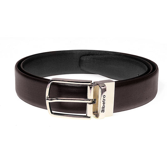 Reversible Fine Cross Line Texture Leather Belt