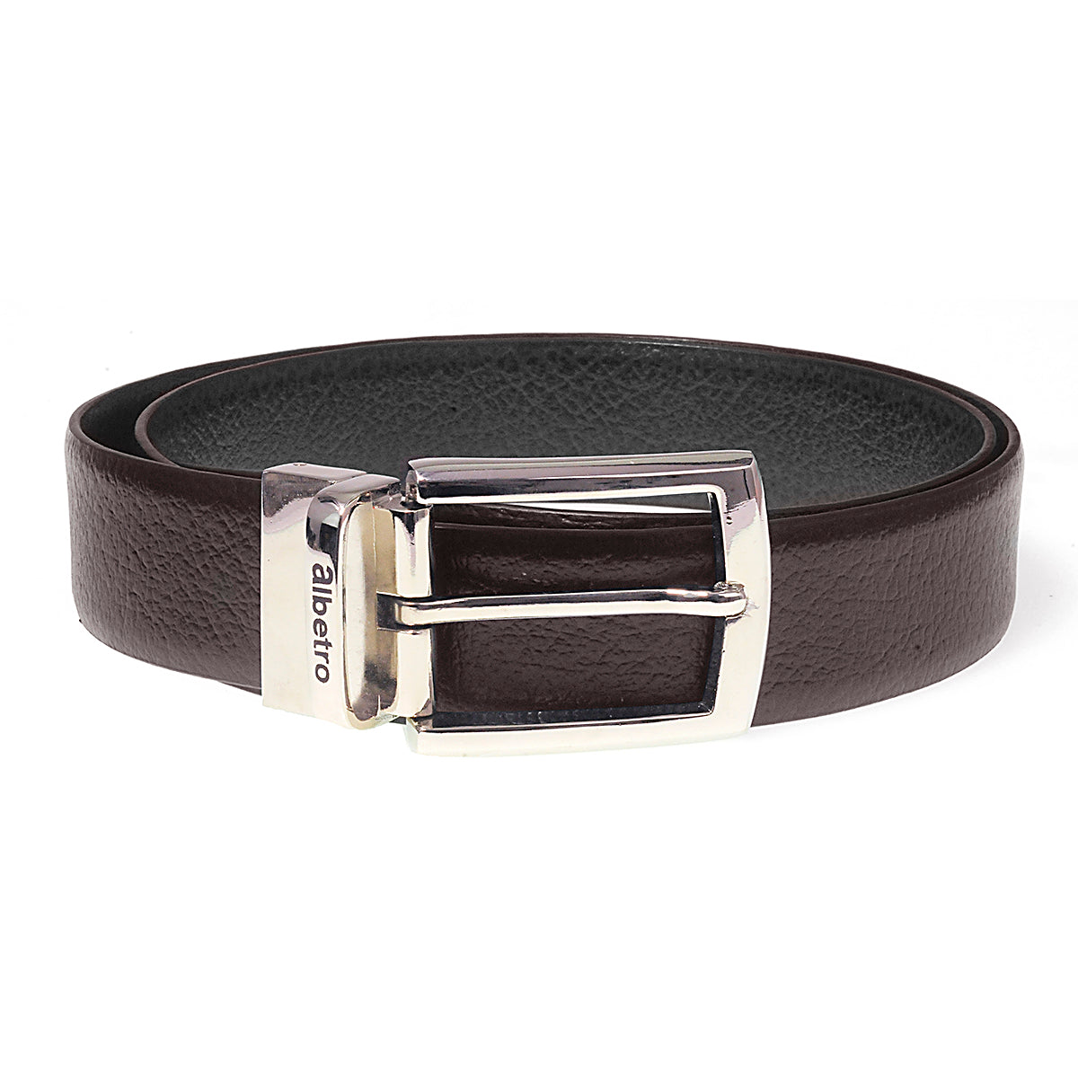 Reversible Pebbled Texture Leather Dress Belt