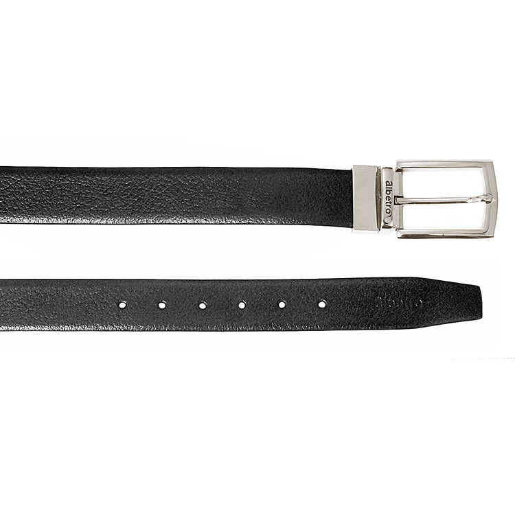 Reversible Pebbled Texture Leather Dress Belt