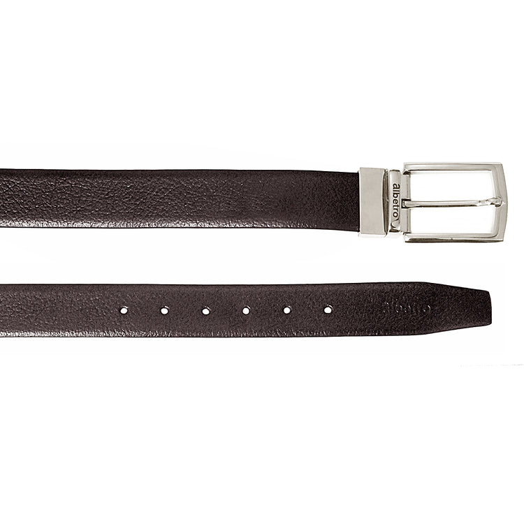 Reversible Pebbled Texture Leather Dress Belt