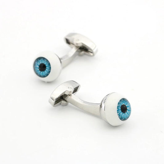 Blue Eye Crystal Cufflinks for Men - SHOPWITHSTYLE