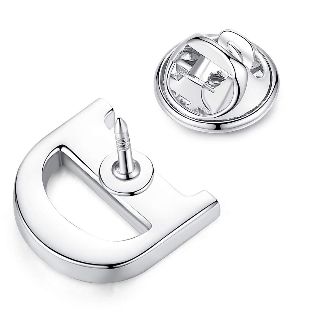 Albetro Personalized Initials Letter Lapel Pin Brooch (A-Z) - SHOPWITHSTYLE
