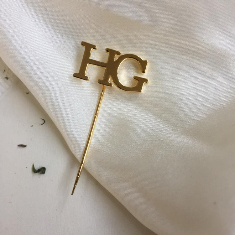Double initial Lapel Pin