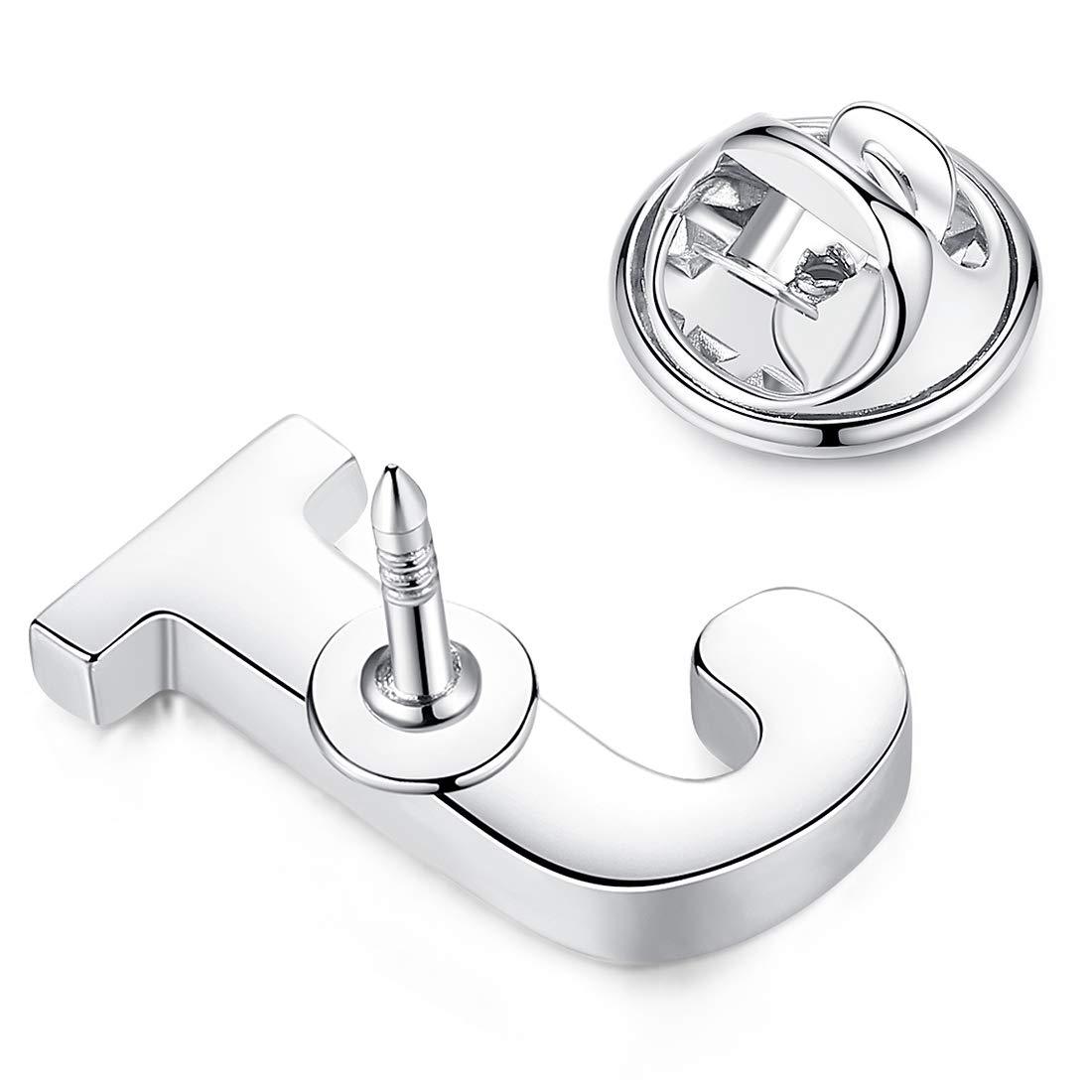Albetro Personalized Initials Letter Lapel Pin Brooch (A-Z) - SHOPWITHSTYLE