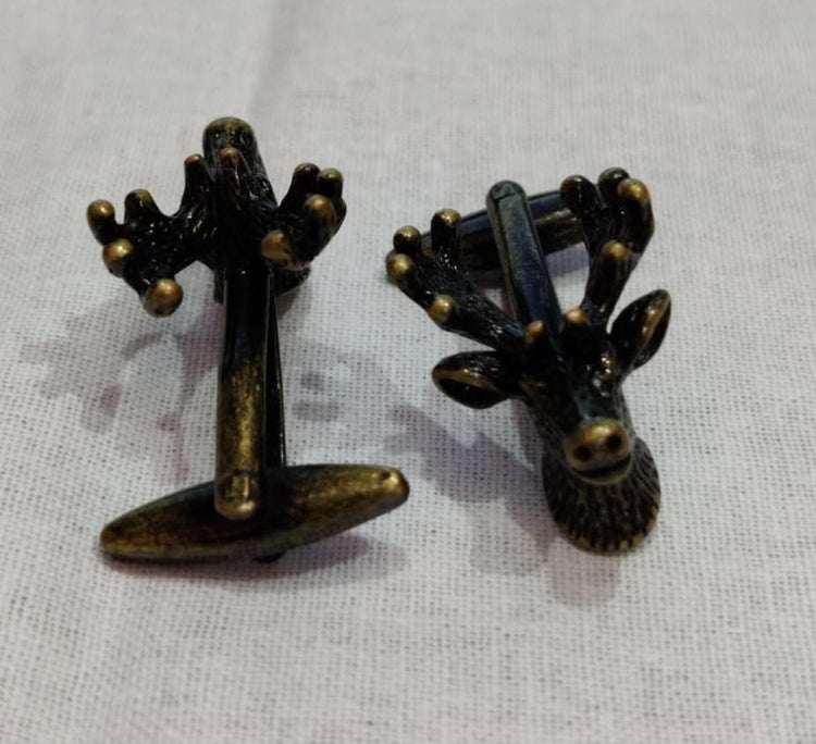 The Swamp Deer Head Vintage Cufflinks