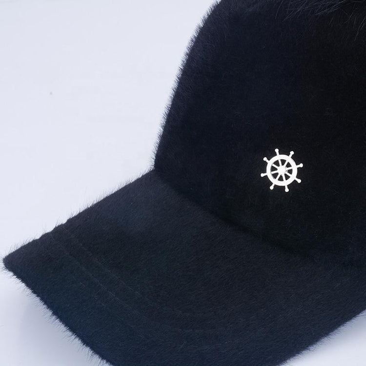 Silver Captain Wheel Lapel Pin-SHOPWITHSTYLE