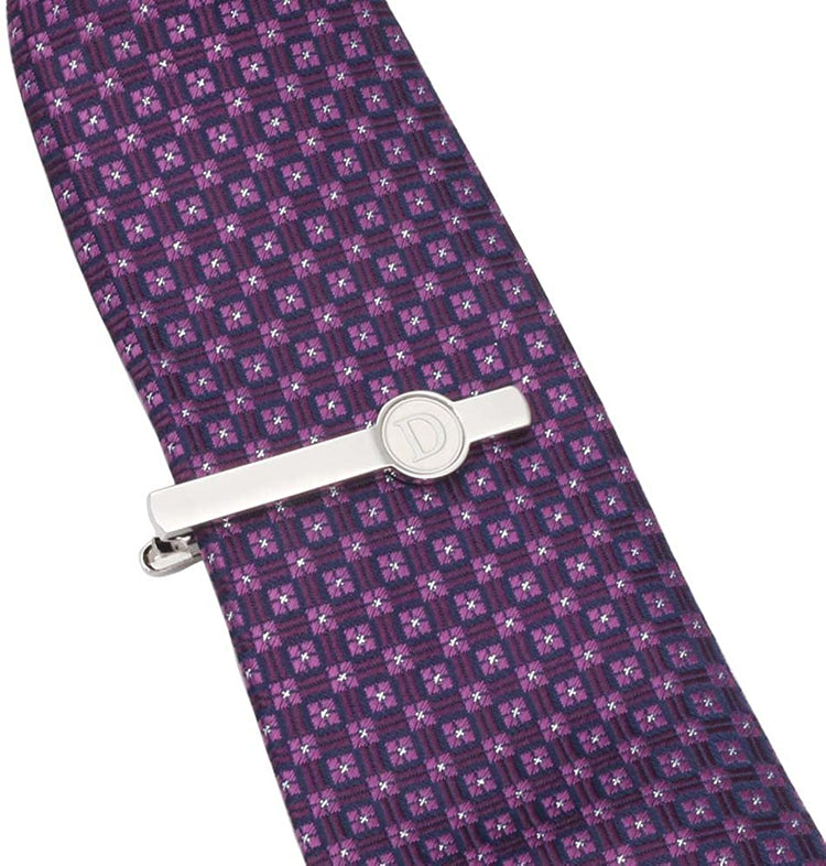 Premium Initial Personalized Letter D Tie Clip-SHOPWITHSTYLE