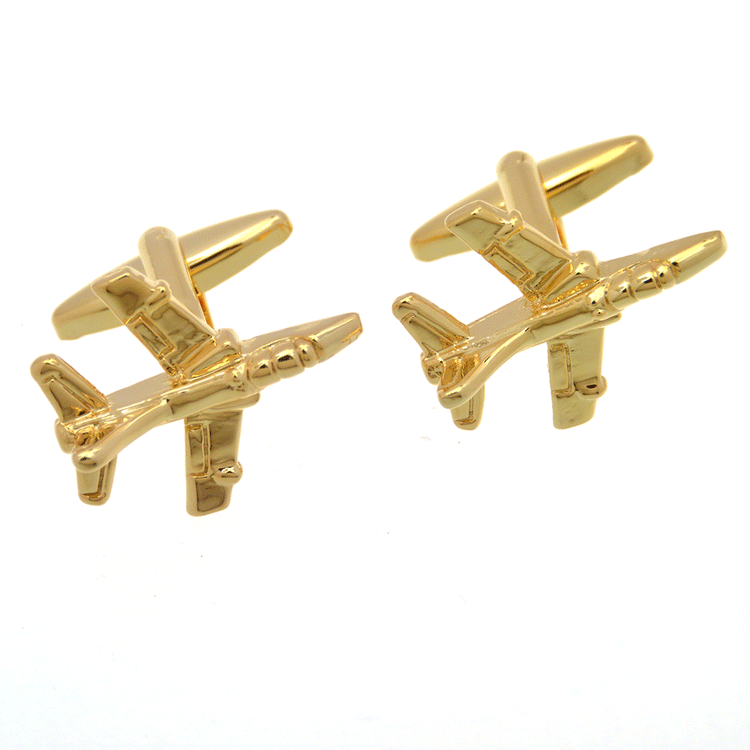 Gold Hawk Aircraft Cufflinks-SHOPWITHSTYLE