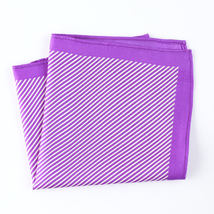 Pinstripe Silk Pocket Square - SHOPWITHSTYLE