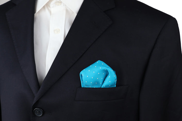 Small Polka Dot Silk Pocket Square - SHOPWITHSTYLE