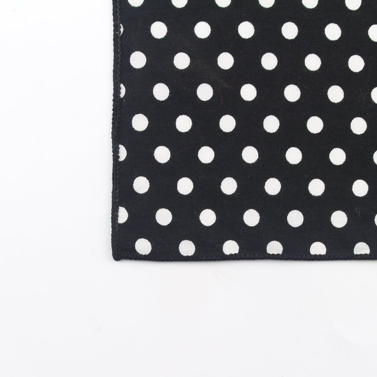 Black Polka Dots Cotton Pocket Square