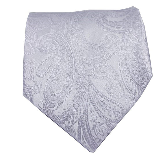 White Clara Paisley Necktie