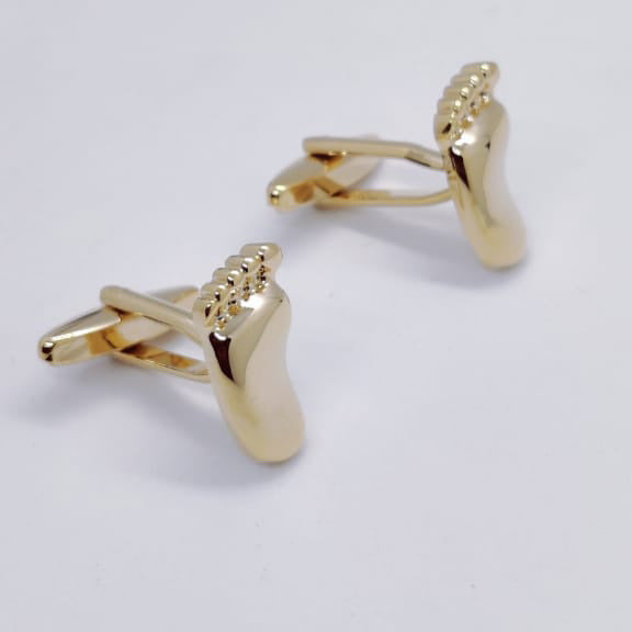 Gold Baby Feet Cufflinks