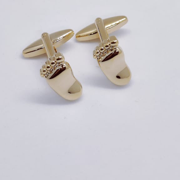Gold Baby Feet Cufflinks