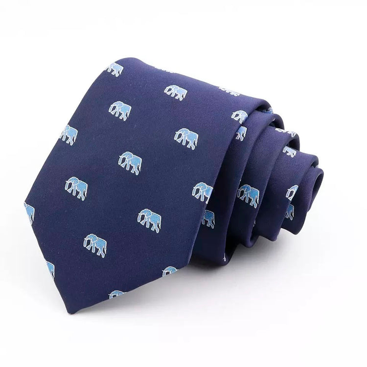 8cm Elephant Printed Tie