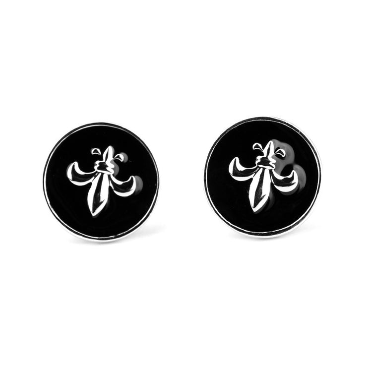 Black Fleur-De-Lis Copper Cufflinks for Men - SHOPWITHSTYLE